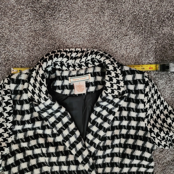 Flying Tomato Black And White Houndstooth Coat Size S But Fits XS - Picture 9 of 11